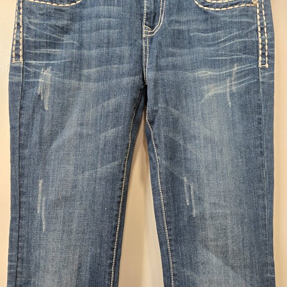 Vintage LA Idol USA Boot Cut Denim Jeans Size 30/34 - Picture 5 of 16